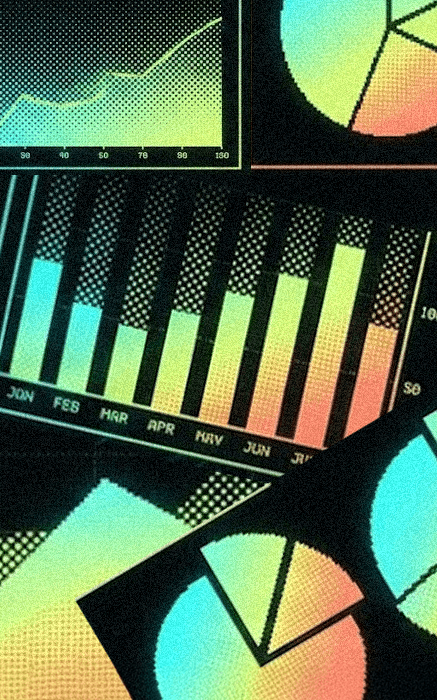 Data visualizations and analytics charts
